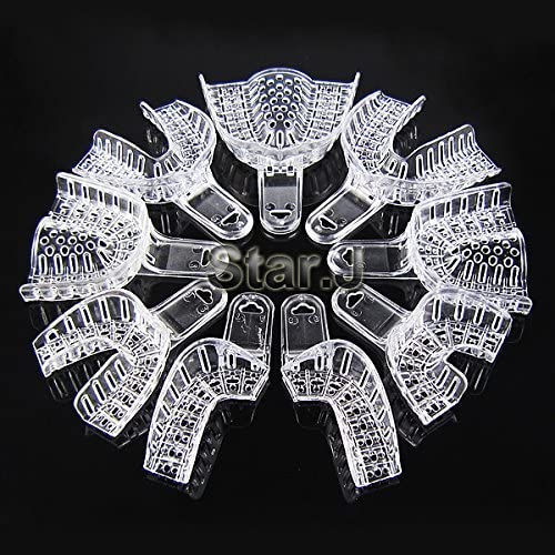 Plastic Dental Impression Trays Denture Instrument 9pcs