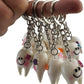 Airgoesin 20pcs Keychain Key Ring Hang Tooth Shape Cute Promo Dental Gift