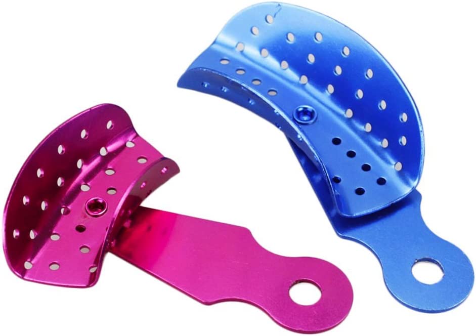 Airgoesin 6pcs Dental Impression Tray Rotatable Adjustable Aluminum Impression Quadrant Tray