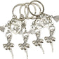 Airgoesin 4pcs Ballet Dancing Gifts Dance Class Dancer Gift Party Favors Bag Charm Pendent