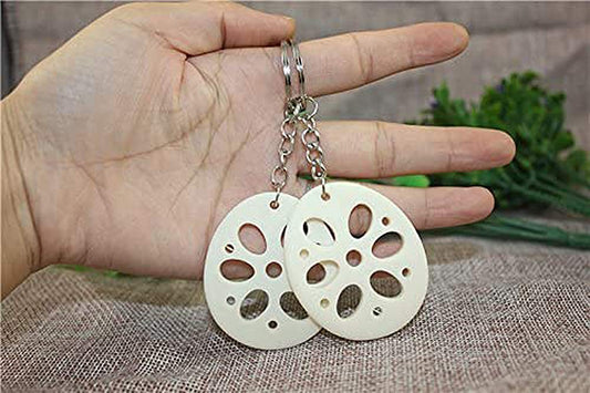 Airgoesin 20pcs Keychain Key Ring Hang Lotus Root Cute Promo Shop Gift for Kids Party Favors & School Carnival Prizes