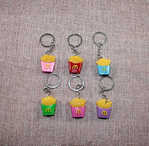 Airgoesin 20pcs Keychain Key Ring Hang Potato Chips Shape Cute Promo Shop Gift