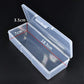 Airgoesin Small Clear Storage Box Container Desktop Organizer with Lid, 4.9 in x 2 in x 1.3 in for Keeping Small Parts, Coints, Screws, Q-Tip, Flossers, Ornaments, 3pcs/pk