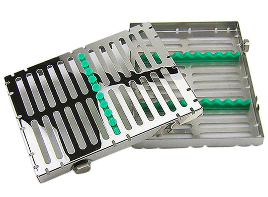 Airgoesin 10-Slot Sterilization Cassette Rack for 10 Dental Surgical Instrument Autoclavable