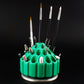 Airgoesin 1 Rotatable Dental Polisher Burs Drill Brush Pen Tool Holder Case Block Case Table Organizer Stand (Gray)