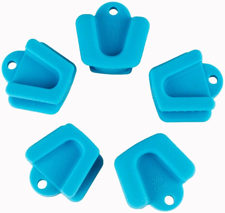 Airgoesin 5pcs Silicone Mouth Prop, Middle Medium Size Child Size Dental Cheek Retractor Oral Bite Block Autoclavable Latex Free