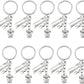Airgoesin 10pcs Toothbrush Toothpaste Keychain Metal Pendant Key Ring for Birthday Keychain for Kids Children Adults Giveaways