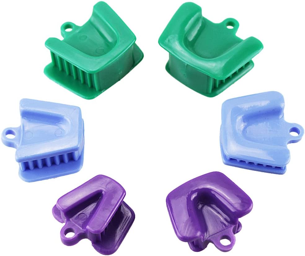 2Sets/6pcs Silicone Mouth Prop, Large Size Adult Size Medium, Small Child Size Green Dental Silicone Mouth Prop Latex Free
