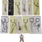 Airgoesin 14pcs Key Chain Ring Hang Forcep Mirror Tooth Brush Toothpaste Tray Plier Tool Dental Gift