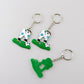 Airgoesin 6pcs Football Soccer Tooth Dental Dentist Rubber Keychains Promo Great Gift Charms Prizes Favors