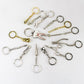 Airgoesin 14pcs Key Chain Ring Hang Forcep Mirror Tooth Brush Toothpaste Tray Plier Tool Dental Gift