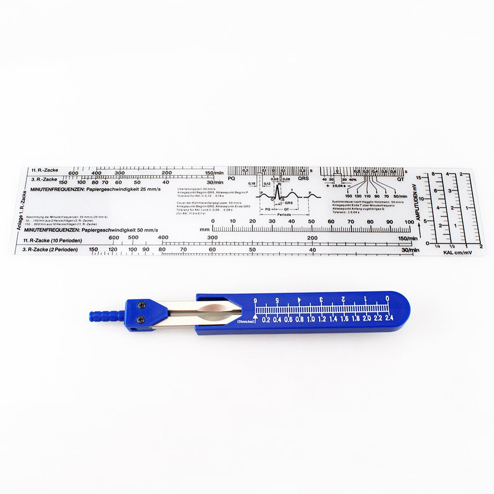 Airgoesin EMI EKG Caliper and EKG Ruler Heart Rate Scale Tape