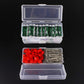 Airgoesin 4pcs Small Storage Box Container Desktop Organizer with Lid for Keeping Small Parts, Coints, Screws, Bead, Pencils, Q-Tip, Ornaments, Pills, Herbs, Jewelry Findings (2pcs L + 2pcs S)