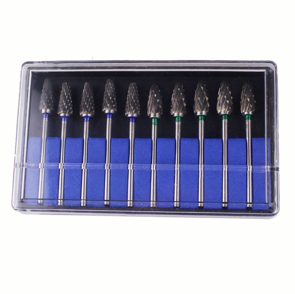 Airgoesin HP Dental Cutting Burs Cutter Drill Polisher Tungsten Carbide 10pcs/pk, Shank Diameter 2.35mm