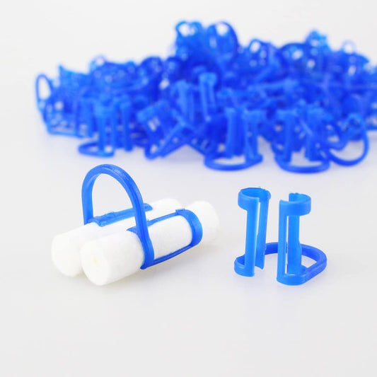 Cotton Roll Holder Clip Disposable Dental Isolator Tool Clinic 100pcs