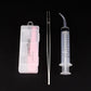 Airgoesin Tonsil Stone Removal Tool Lighted + Irrigation Syringe + Tonsillolith Tweezers Pliers (blue)