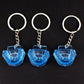 Airgoesin 3pcs Keychain Key Ring Tooth Jaw Shape Dental Clinic Gift Christmas Holiday Charms for Kids Birthday Party Favors Carnival Prizes (Blue)