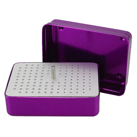 Airgoesin Dental Purple 120 Holes Bur Holder Block Case Box