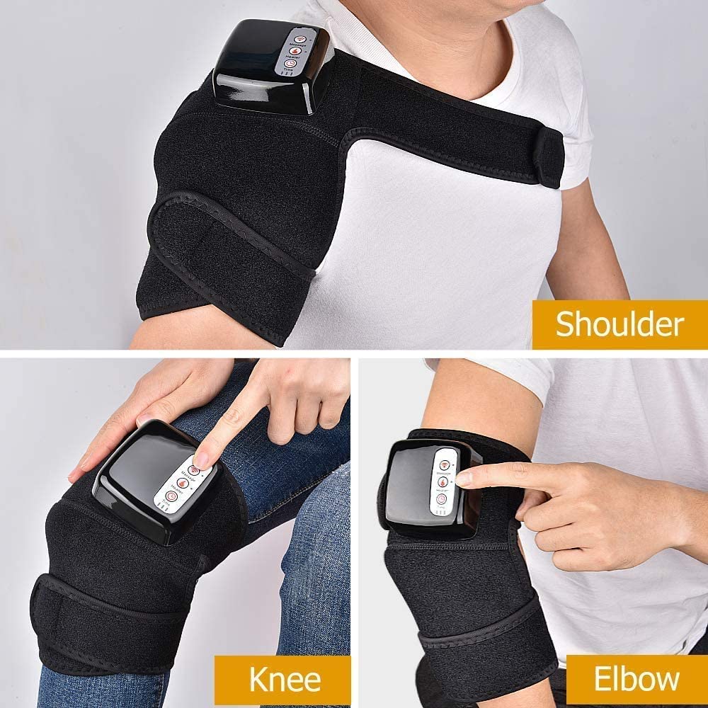 Heated and Vibration Knee Massager Brace Wrap, Electric Heating