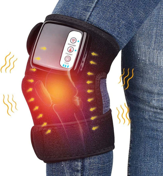 Heated and Vibration Knee Massager Brace Wrap, Electric Heating Vibration Knee Joint Pad Brace Massage Therapy Legs Massager