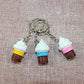 Airgoesin 20pcs Keychain Key Ring Hang Ice Cream Shape Cute Shop Promo Gift