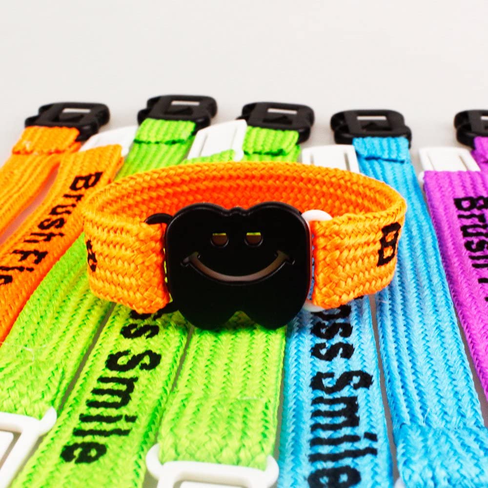 Airgoesin 10pcs Dental Child Kid Wrist Band Bracelet Hand Chain Wristlet Bangle Wrap Wristband Clinic Gift Smile Face