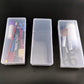 Airgoesin Small Clear Storage Box Container Desktop Organizer with Lid, 4.9 in x 2 in x 1.3 in for Keeping Small Parts, Coints, Screws, Q-Tip, Flossers, Ornaments, 3pcs/pk
